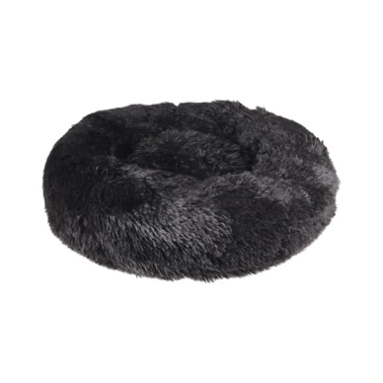 Cushion Krems fluffy rund hundeseng small sort